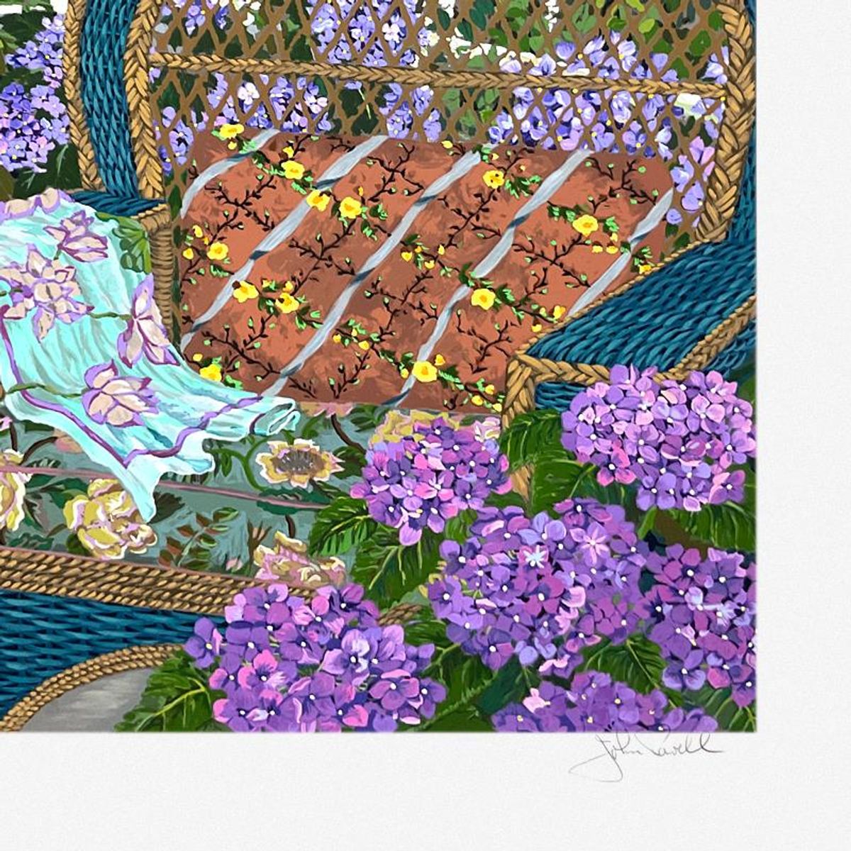 John Powell, "View of the Meadow" Limited Edition Printer's Proof Serigraph, Numbered and Hand Signed with Letter of Authenticity.