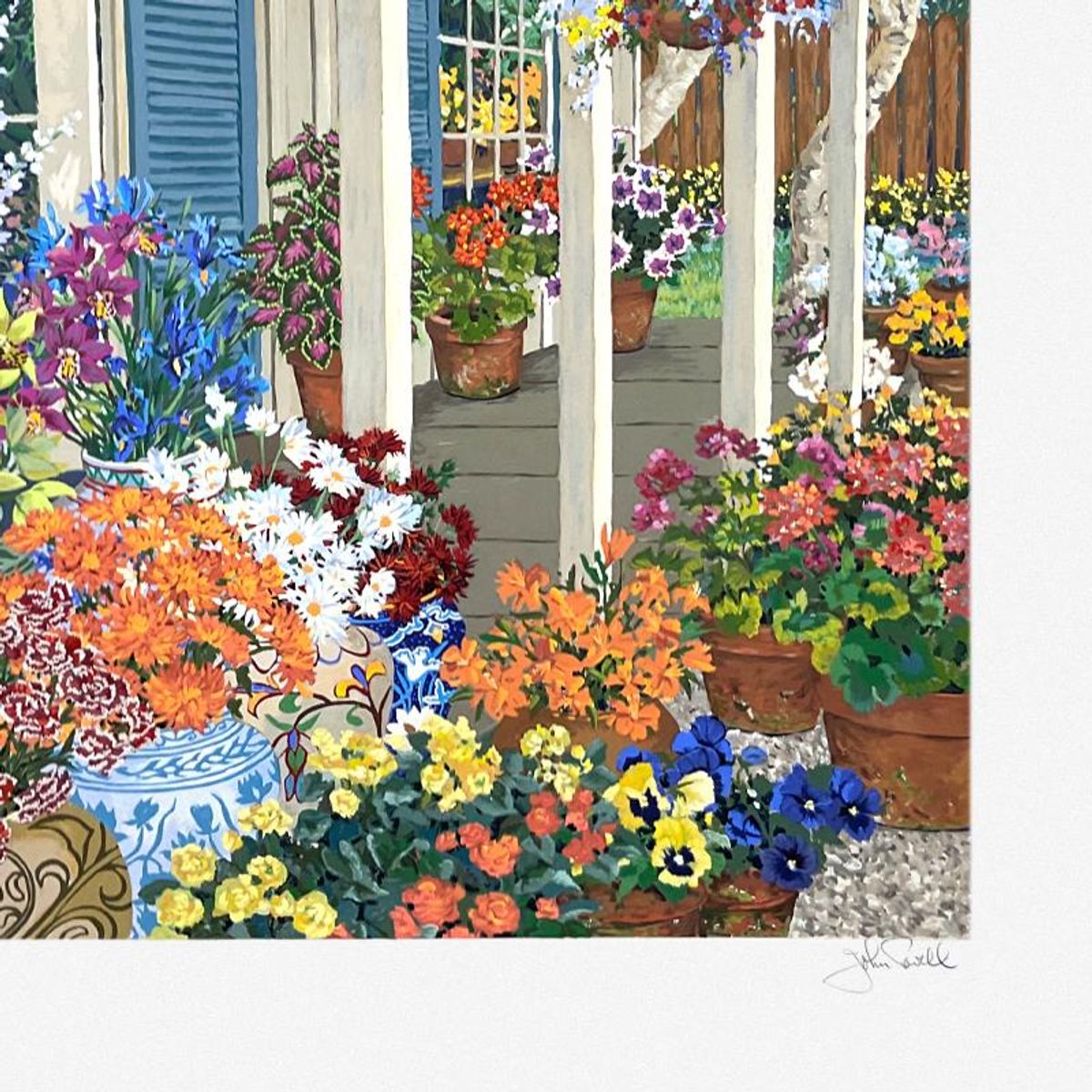 John Powell, "Jolain's Flowers" Limited Edition Printer's Proof Serigraph, Numbered and Hand Signed with Letter of Authenticity.