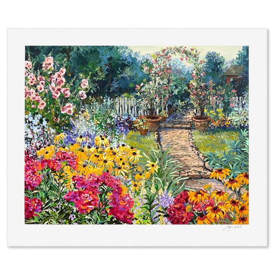 John Powell, "Cobblestone Arbor" Limited Edition Printer's Proof Serigraph, Numbered and Hand Signed with Letter of Authenticity.