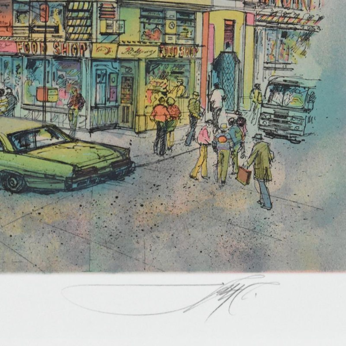 Rolf Rafflewski, "New York" Limited Edition Lithograph, Numbered and Hand Signed with Letter of Authenticity