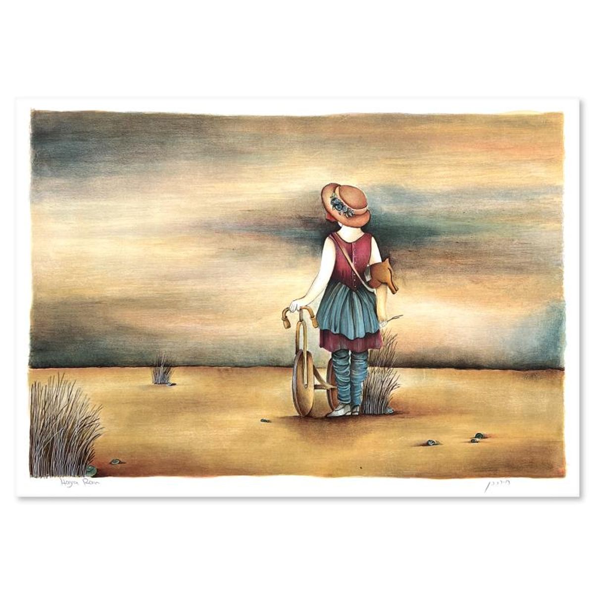 Haya Ran, "Our Lost Childhood Days" Hand Signed, Numbered Limited Edition with Letter of Authenticity.