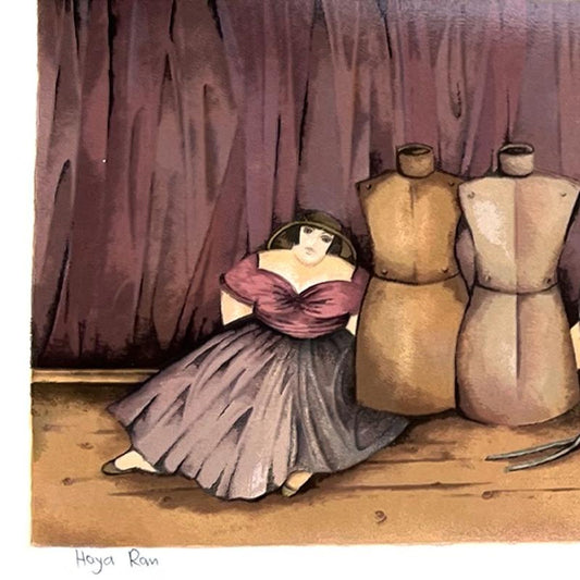 Haya Ran, "Pause" Hand Signed Limited Edition Serigraph with Letter of Authenticity.