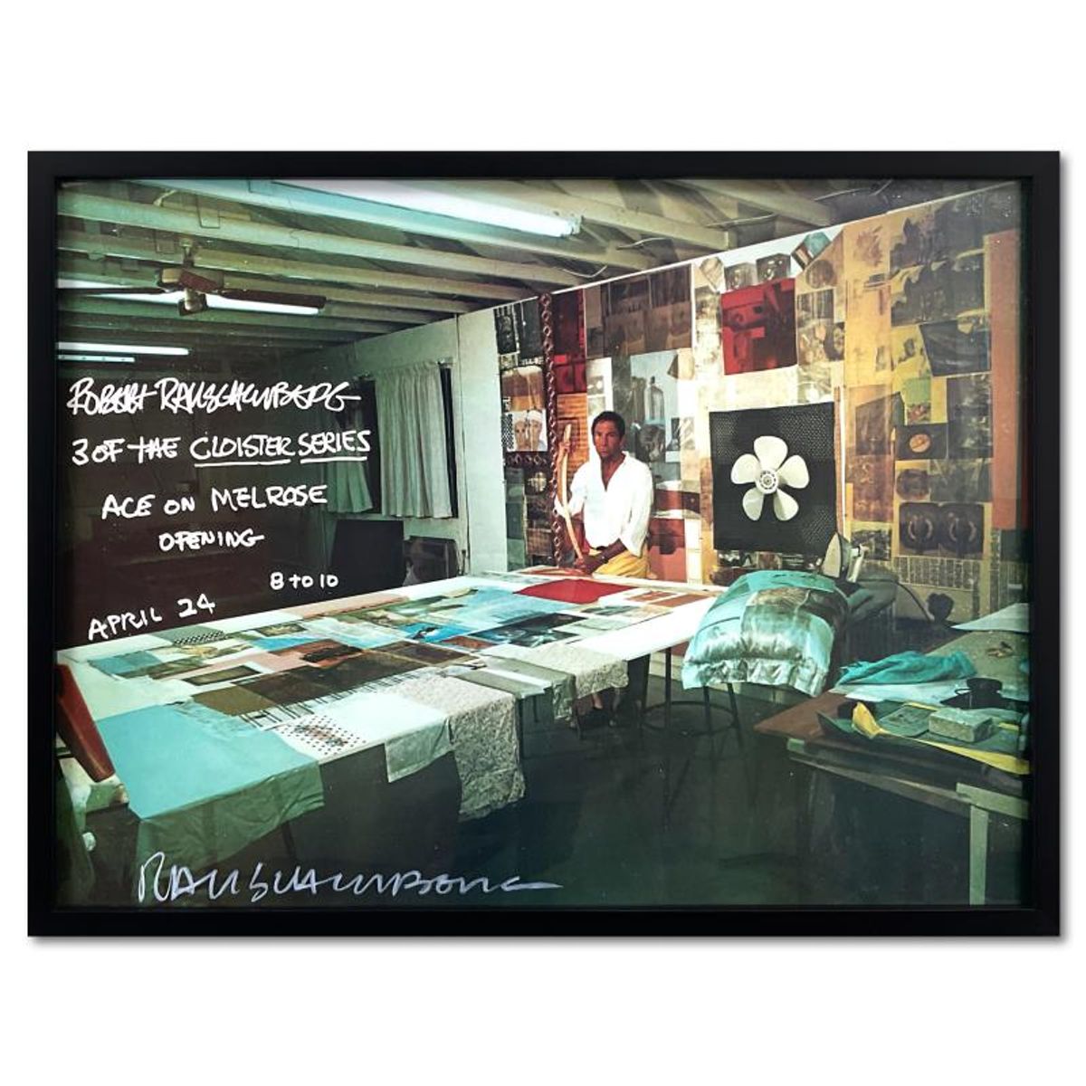 Robert Rauschenberg (1925-2008), "Cloister Series" Framed Hand Signed Vintage Poster (37.5" x 29") with Letter of Authenticity.