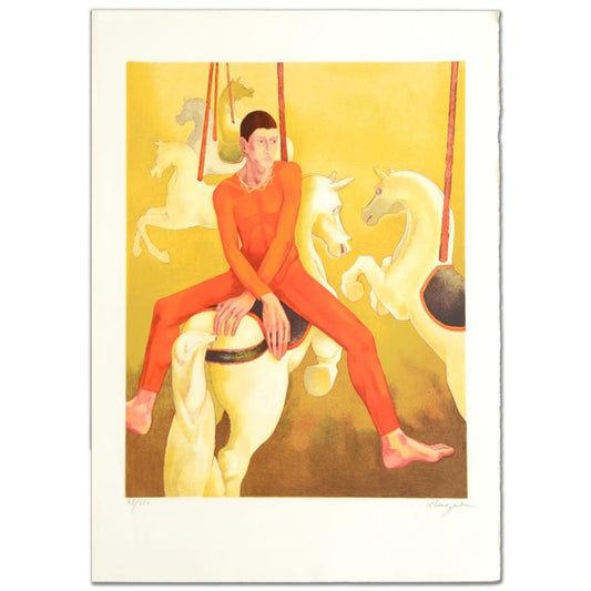 Carousel Limited Edition Lithograph by Daniel Riberzani, Numbered and Hand Signed by the Artist. Comes with Certificate of Authenticity.