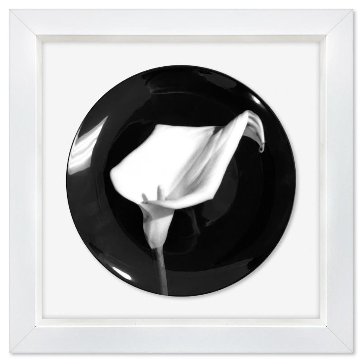 Robert Mapplethorpe (1946-1989), "Calla Lily (1987)" Framed Limoges Porcelain Plate.