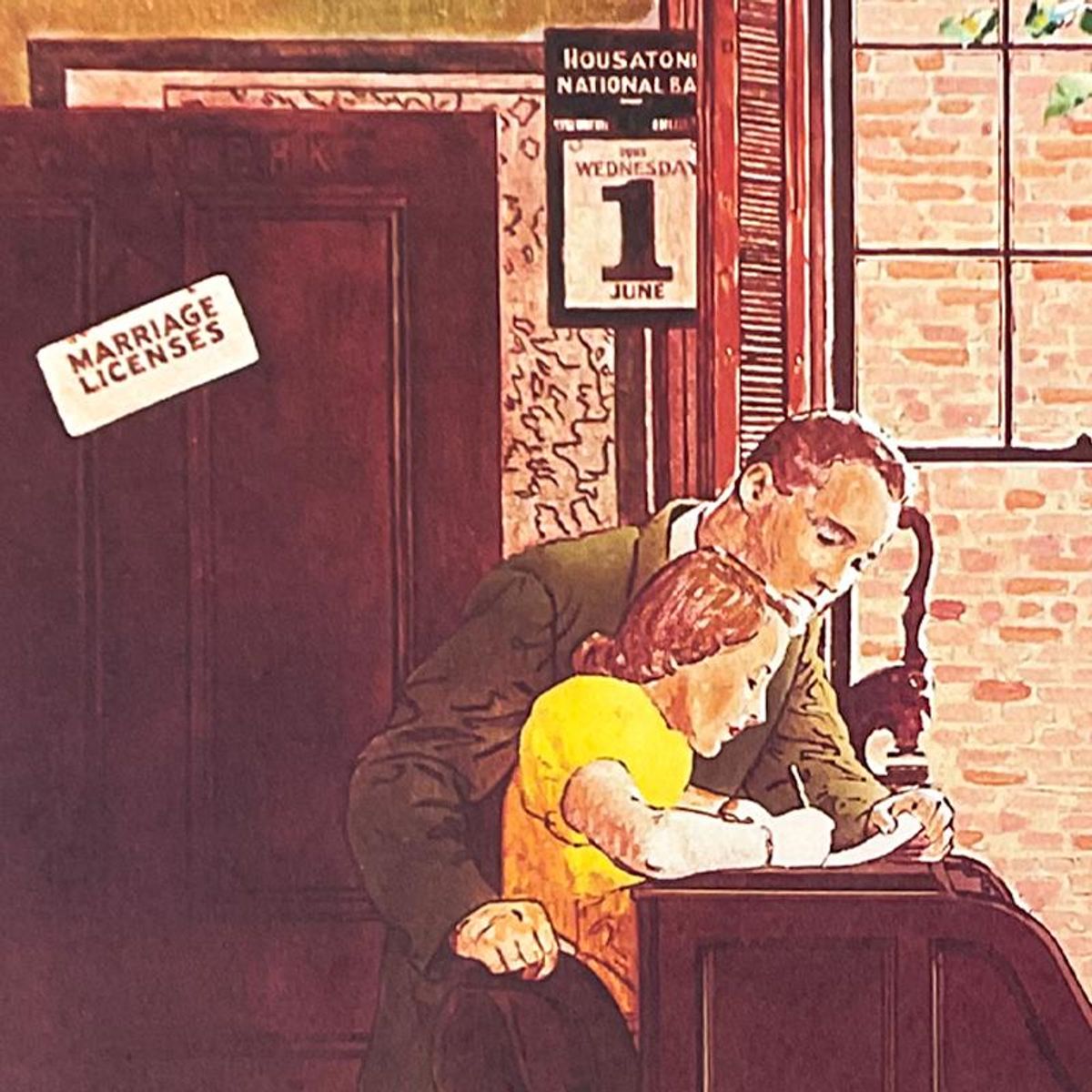 Norman Rockwell (1894-1978), "Marriage License" Limited Edition Offset Lithograph, Numbered Inverso with Letter of Authenticity (Disclaimer)