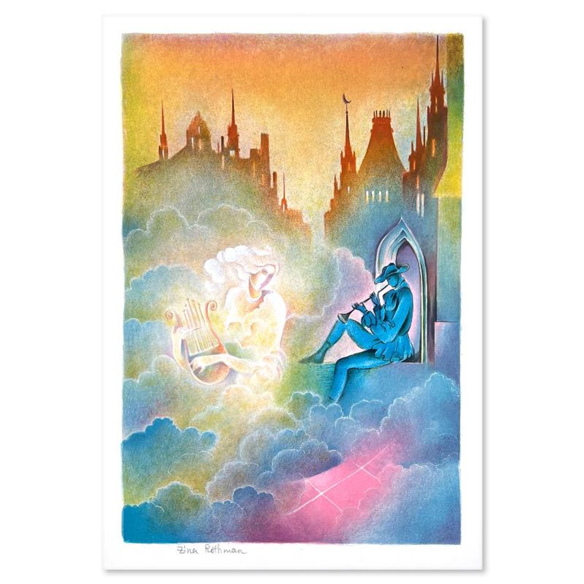 Zina Roitman, Limited Edition Serigraph, Hand Signed and Numbered, Letter of Authenticity.