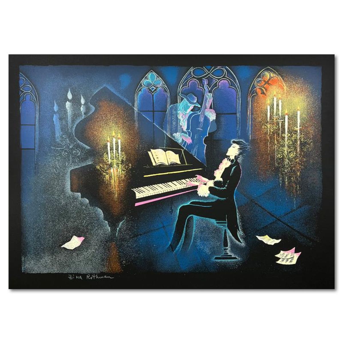 Zina Roitman, Limited Edition Serigraph, Hand Signed and Numbered, Letter of Authenticity.