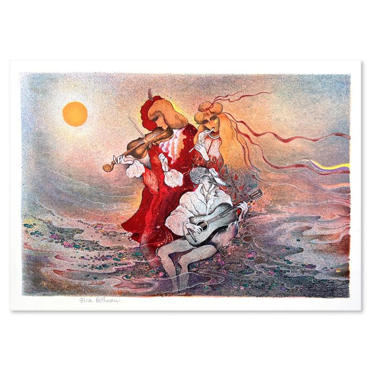 Zina Roitman, Limited Edition Serigraph, Hand Signed and Numbered, Letter of Authenticity.