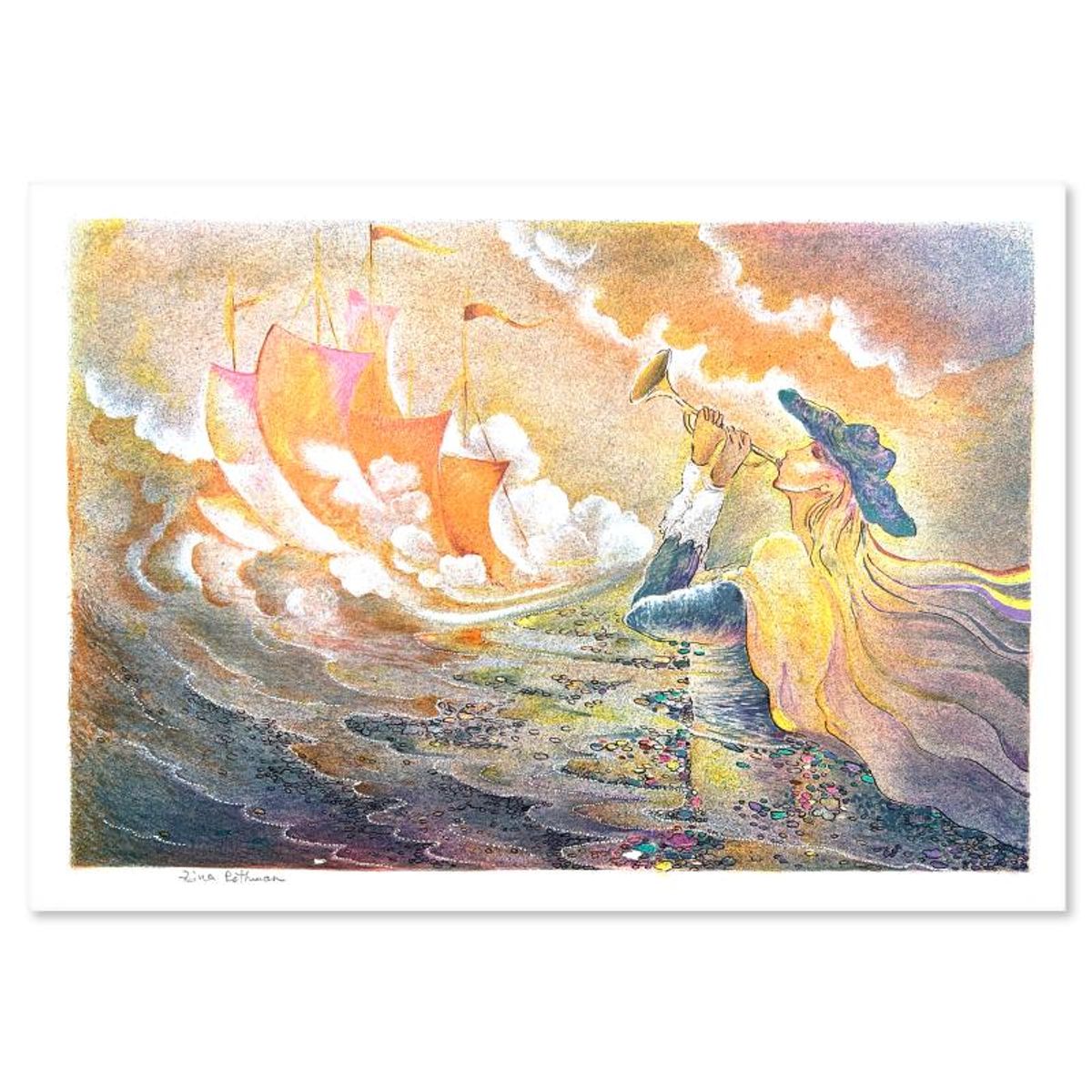 Zina Roitman, Limited Edition Serigraph, Hand Signed and Numbered, Letter of Authenticity.