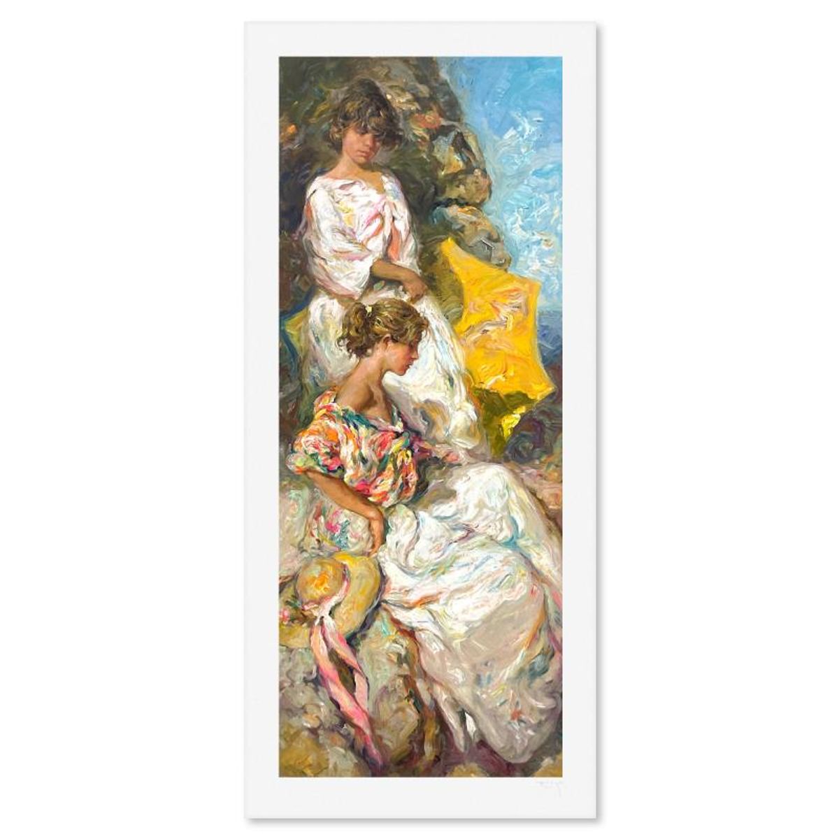 Royo, "Junto al Mar" Limited Edition Printer's Proof Serigraph (45" x 18"), Numbered and Hand Signed with Letter of Authenticity.