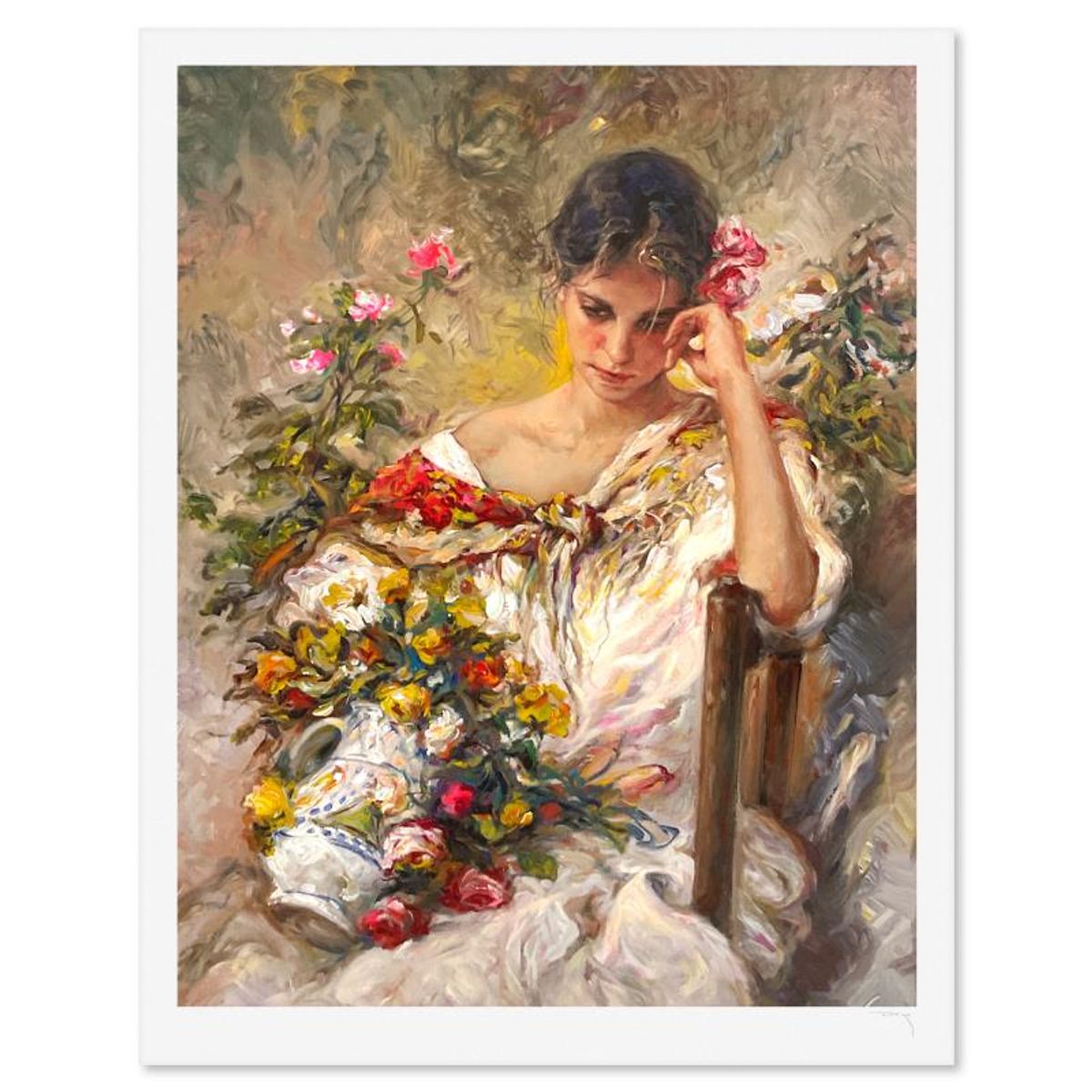 Royo, "Recuerdo" Limited Edition Printer's Proof Serigraph (36" x 28.5"), Numbered and Hand Signed with Letter of Authenticity.
