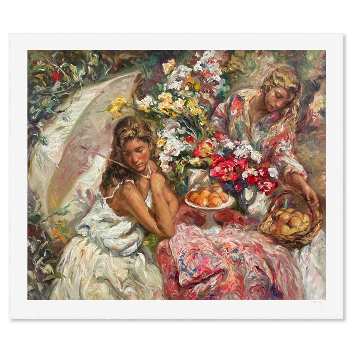 Royo, "Adorando La Mesa" Limited Edition Printer's Proof Serigraph (29" x 36"), Numbered and Hand Signed with Letter of Authenticity.