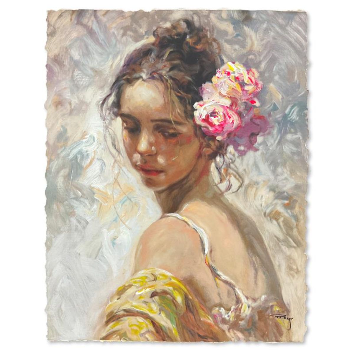 Royo, "La Perla" Limited Edition Printer's Proof Serigraph, Numbered and Hand Signed with Letter of Authenticity.