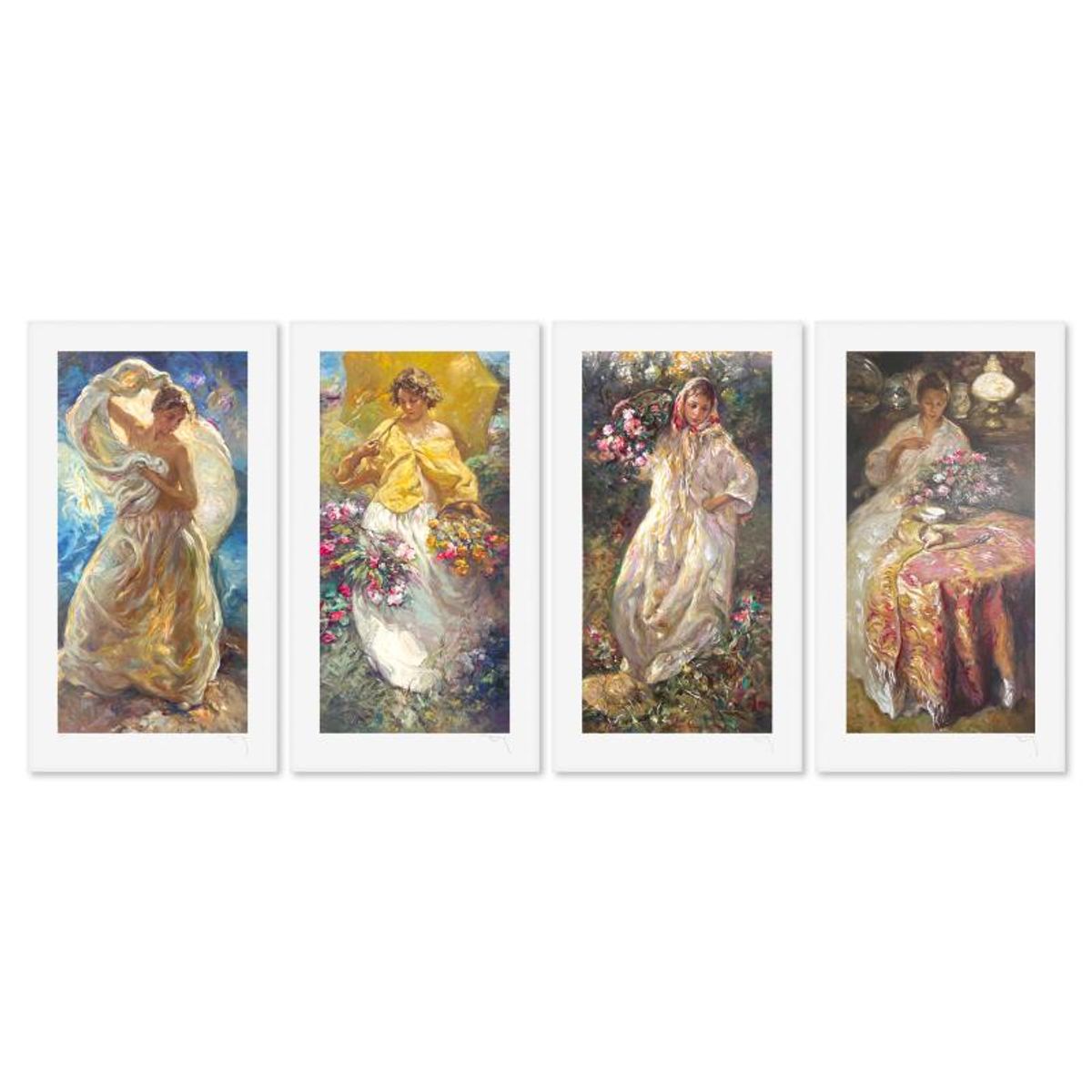 Royo, "Four Seasons (Suite)" Limited Edition Printer's Proof Serigraph, Numbered and Hand Signed with Letter of Authenticity.