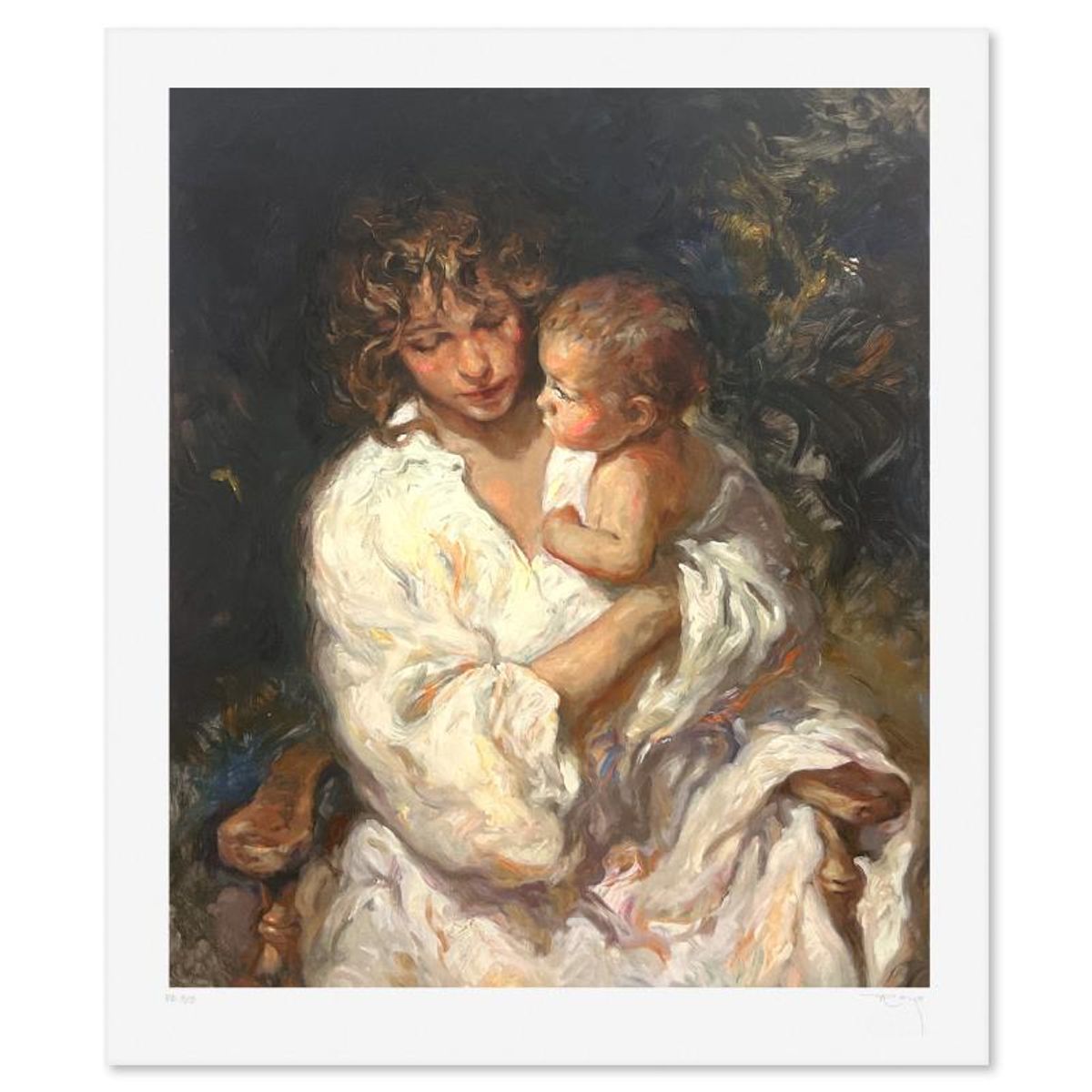 Royo, "Maternidad" Limited Edition Printer's Proof Serigraph (28.5" x 23.5"), Numbered and Hand Signed with Letter of Authenticity.