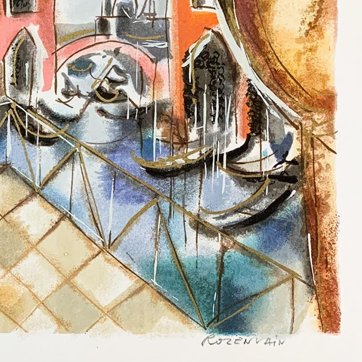 Michael Rozenvain, Hand Signed Limited Edition Serigraph on Paper with Letter of Authenticity.