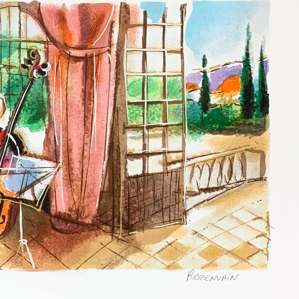 Michael Rozenvain, Hand Signed Limited Edition Serigraph on Paper with Letter of Authenticity.