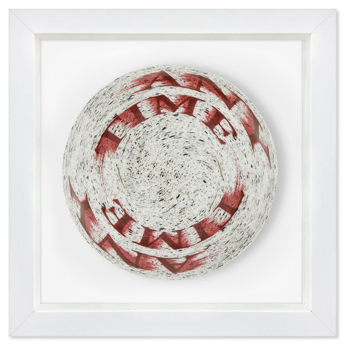 Ed Ruscha, "Anytime" Framed Limited Edition Fine Bone China Plate