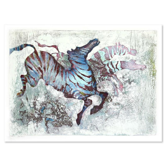 Edwin Salomon (1935-2014), "Zebras" Limited Edition Serigraph, Hand Signed and Numbered; Letter of Authenticity.