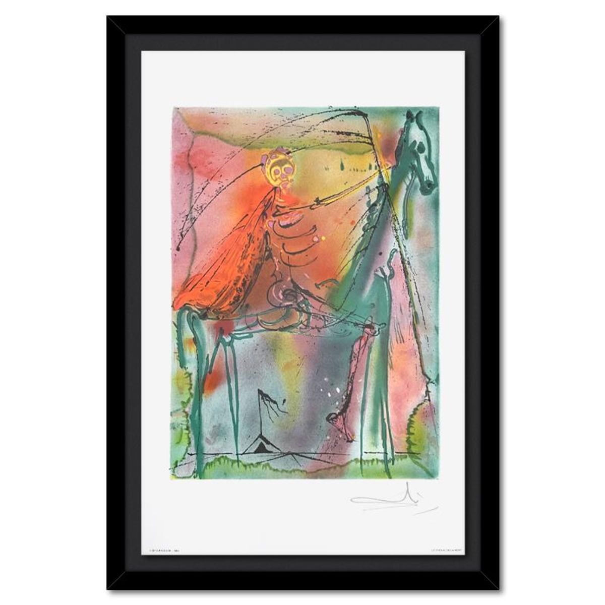 Salvador Dali (1904-1989), "Le Cheval de la Mort (Horse of Death)" Framed Limited Edition Lithograph (1983), Plate Signed with Certificate of Authenticity.