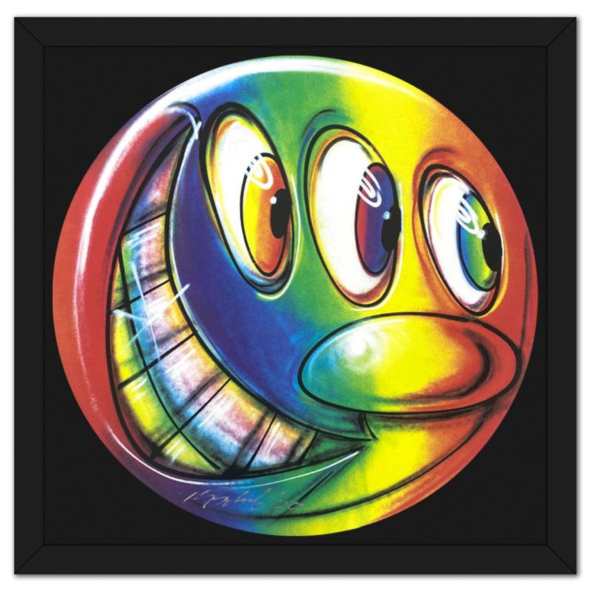 Kenny Scharf, "Kalorzi" Framed Limited Edition Silkscreen, Numbered and Hand Signed with Letter of Authenticity.