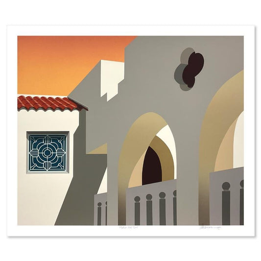 William Schlesinger (1915-2011), "Patio Del Sol" Limited Edition Serigraph, Numbered and Hand Signed with Letter of Authenticity