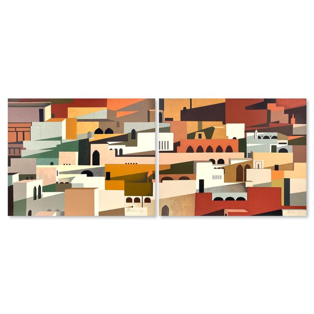 William Schlesinger (1915-2011), "Kaleidoscope (Diptych)" Limited Edition Serigraph, Numbered and Hand Signed with Letter of Authenticity