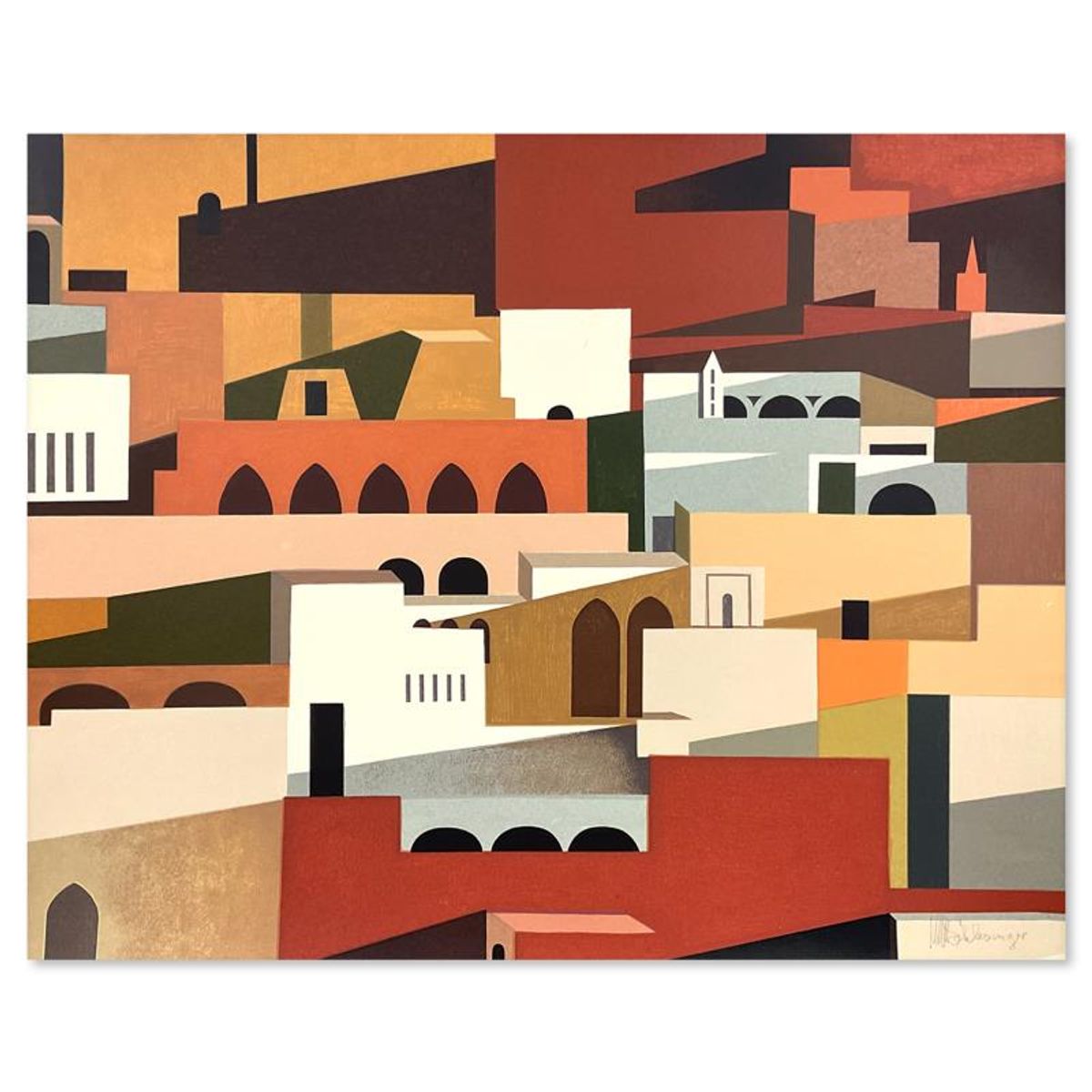 William Schlesinger (1915-2011), "Kaleidoscope (Diptych)" Limited Edition Serigraph, Numbered and Hand Signed with Letter of Authenticity