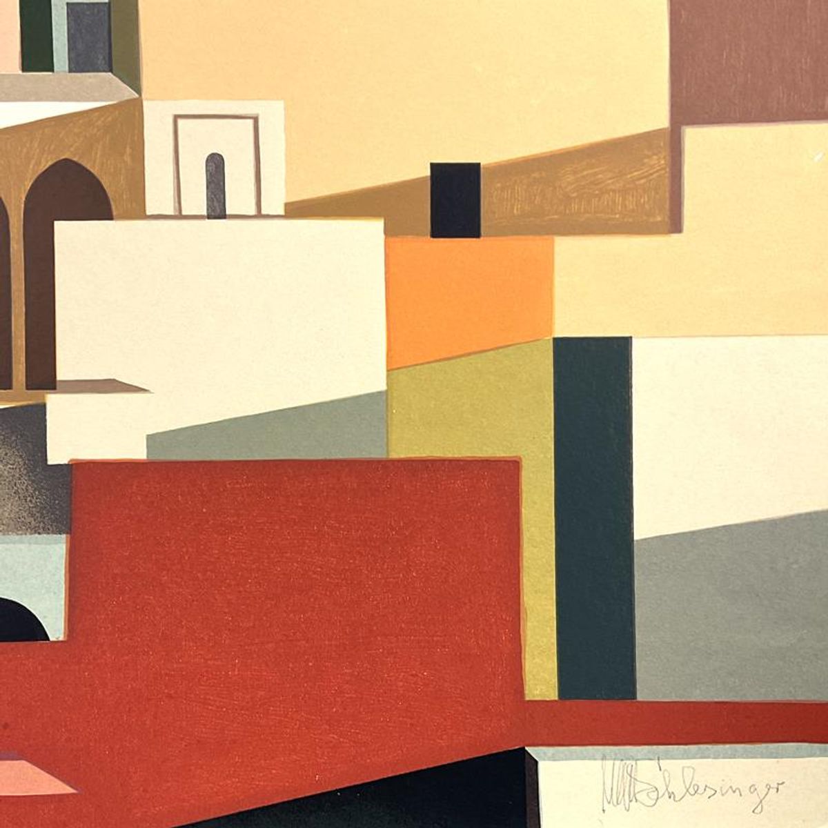 William Schlesinger (1915-2011), "Kaleidoscope (Diptych)" Limited Edition Serigraph, Numbered and Hand Signed with Letter of Authenticity