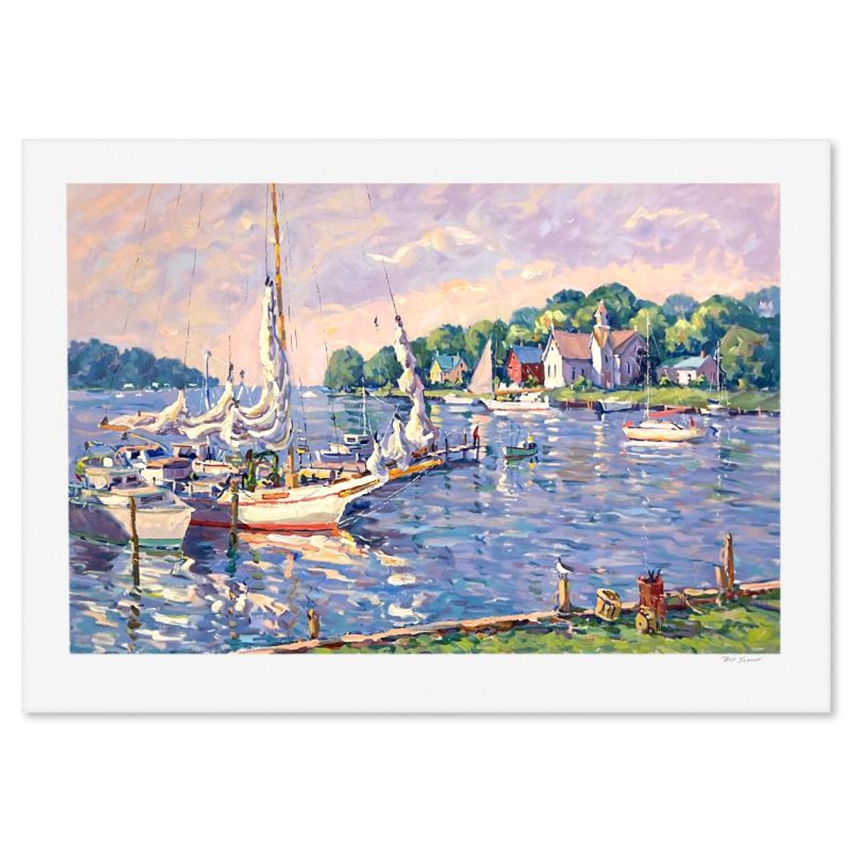 Bill Schmidt, "After the Sail" Limited Edition Printer's Proof Serigraph, Numbered and Hand Signed with Letter of Authenticity