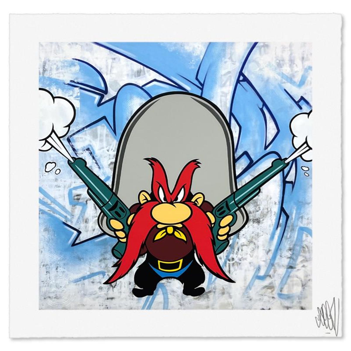 Seen, "Yosemite Sam" Limited Edition, Numbered and Hand Signed with Letter Authenticity