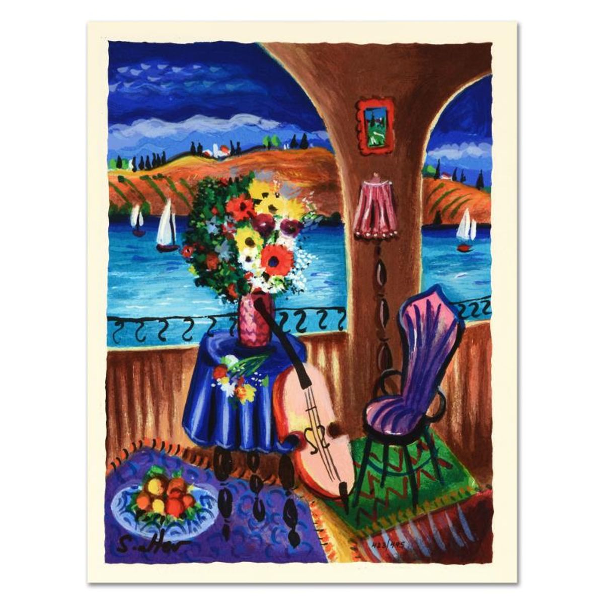 Shlomo Alter (1936-2021), "Spanish Guitar" Limited Edition Serigraph, Numbered and Hand Signed with Letter of Authenticity.
