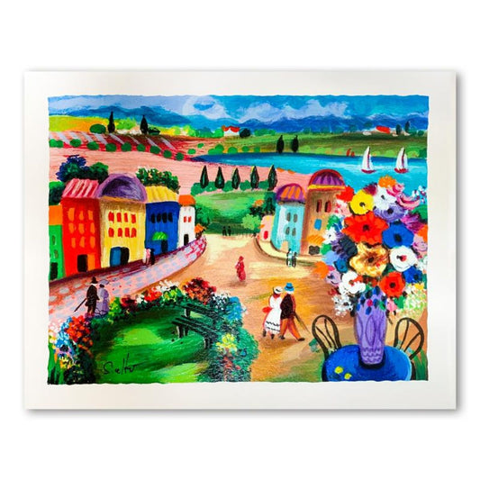 Shlomo Alter (1936-2021), "Spring Day" Hand Signed Limited Edition Serigraph on Paper with Letter of Authenticity.