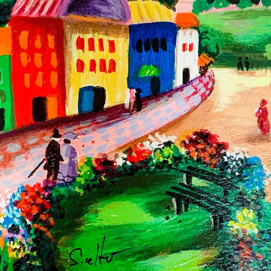Shlomo Alter (1936-2021), "Spring Day" Hand Signed Limited Edition Serigraph on Paper with Letter of Authenticity.