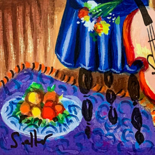 Shlomo Alter (1936-2021), "Spanish Guitar" Hand Signed Limited Edition Serigraph on Paper with Letter of Authenticity.
