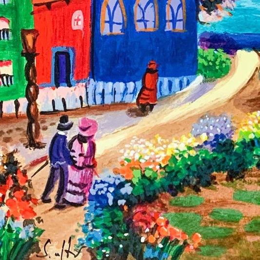 Shlomo Alter (1936-2021), "Spring Village" Hand Signed Limited Edition Serigraph on Paper with Letter of Authenticity.