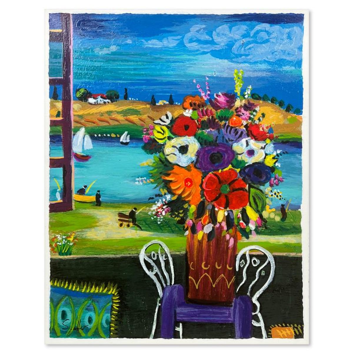 Shlomo Alter (1936-2021), "Beautiful Bouquet" Hand Signed, Numbered Limited Edition with Letter of Authenticity.
