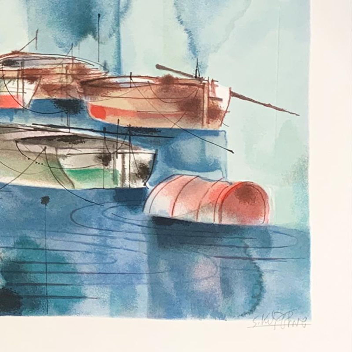 Shmuel Katz (1926-2010), "Sea of Galilee" Hand Signed Limited Edition Serigraph on Paper with Letter of Authenticity.