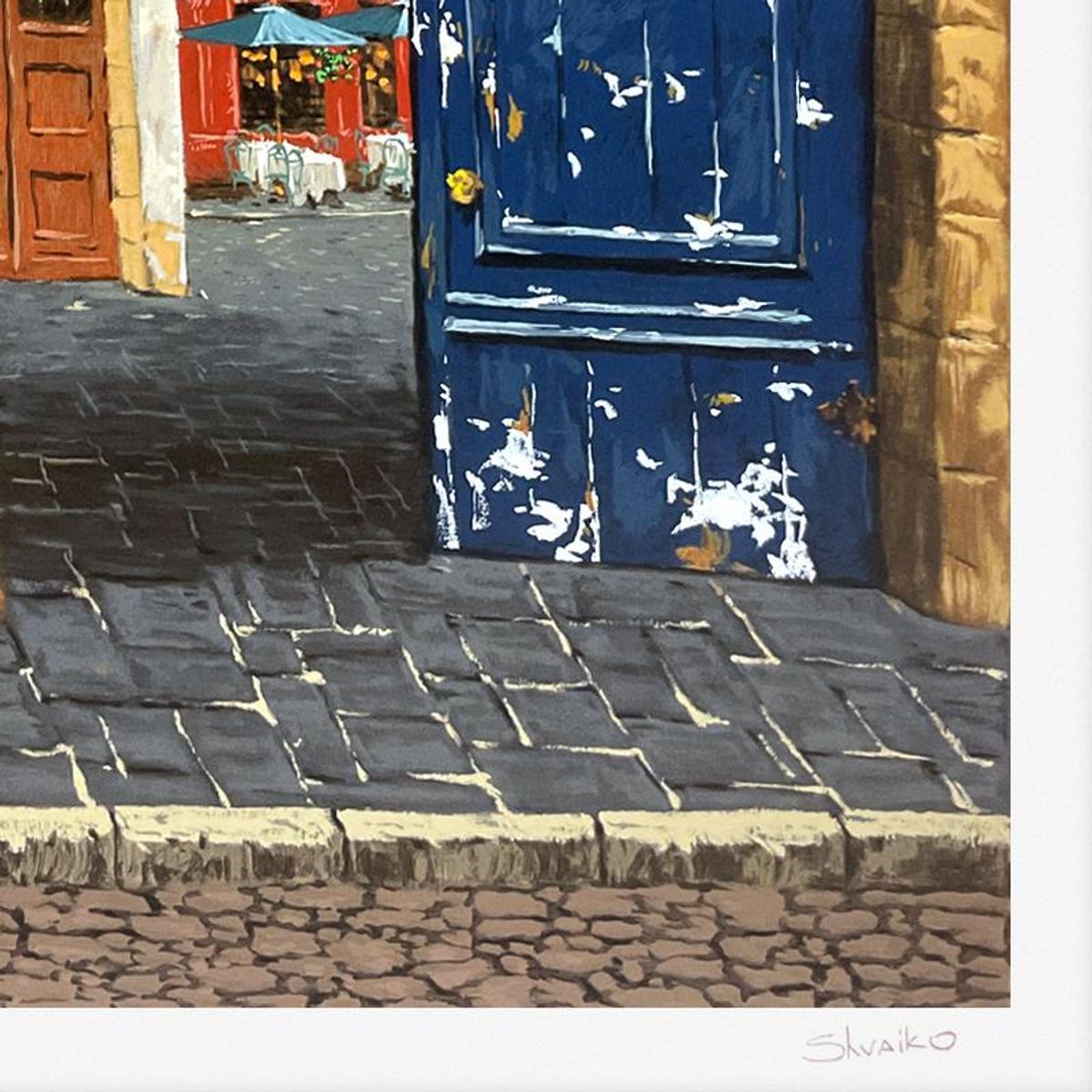 Viktor Shvaiko, "April in Paris (White)" Limited Edition Printer's Proof Serigraph (38" x 26"), Numbered and Hand Signed with Letter of Authenticity.