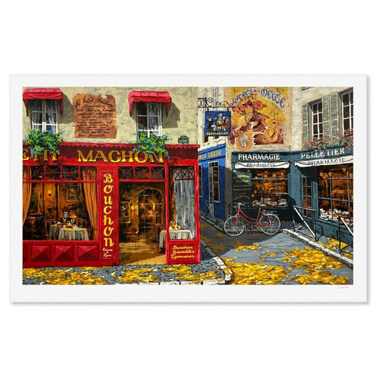 Viktor Shvaiko, "Autumn in Paris (White)" Limited Edition Printer's Proof Serigraph (30" x 50"), Numbered and Hand Signed with Letter of Authenticity.