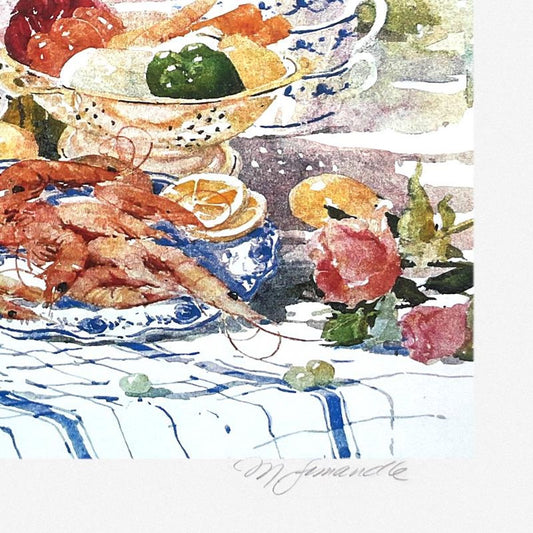 Marilyn Simandle, "Late Brunch" Limited Edition Printers Proof, Numbered and Hand Signed with Letter of Authenticity
