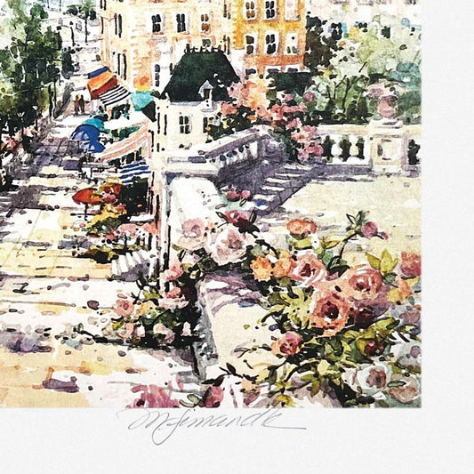 Marilyn Simandle, "Paris View" Limited Edition Serigraph, HC Numbered and Hand Signed with Letter of Authenticity