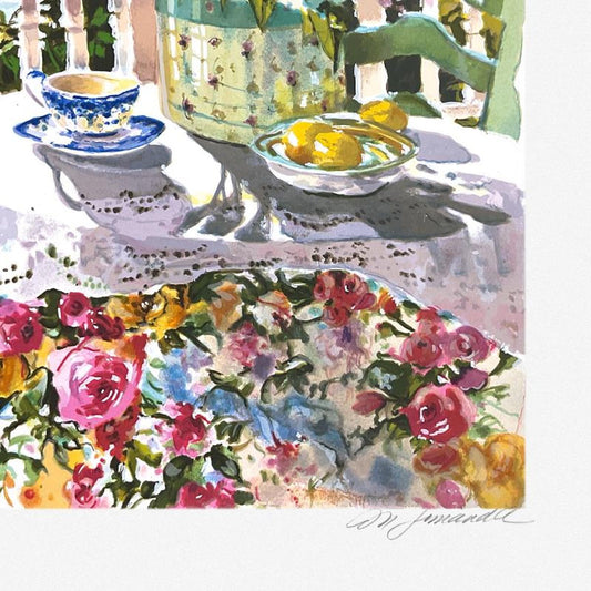Marilyn Simandle, "Lilacs and Lace" Limited Edition Printers Proof, Numbered and Hand Signed with Letter of Authenticity