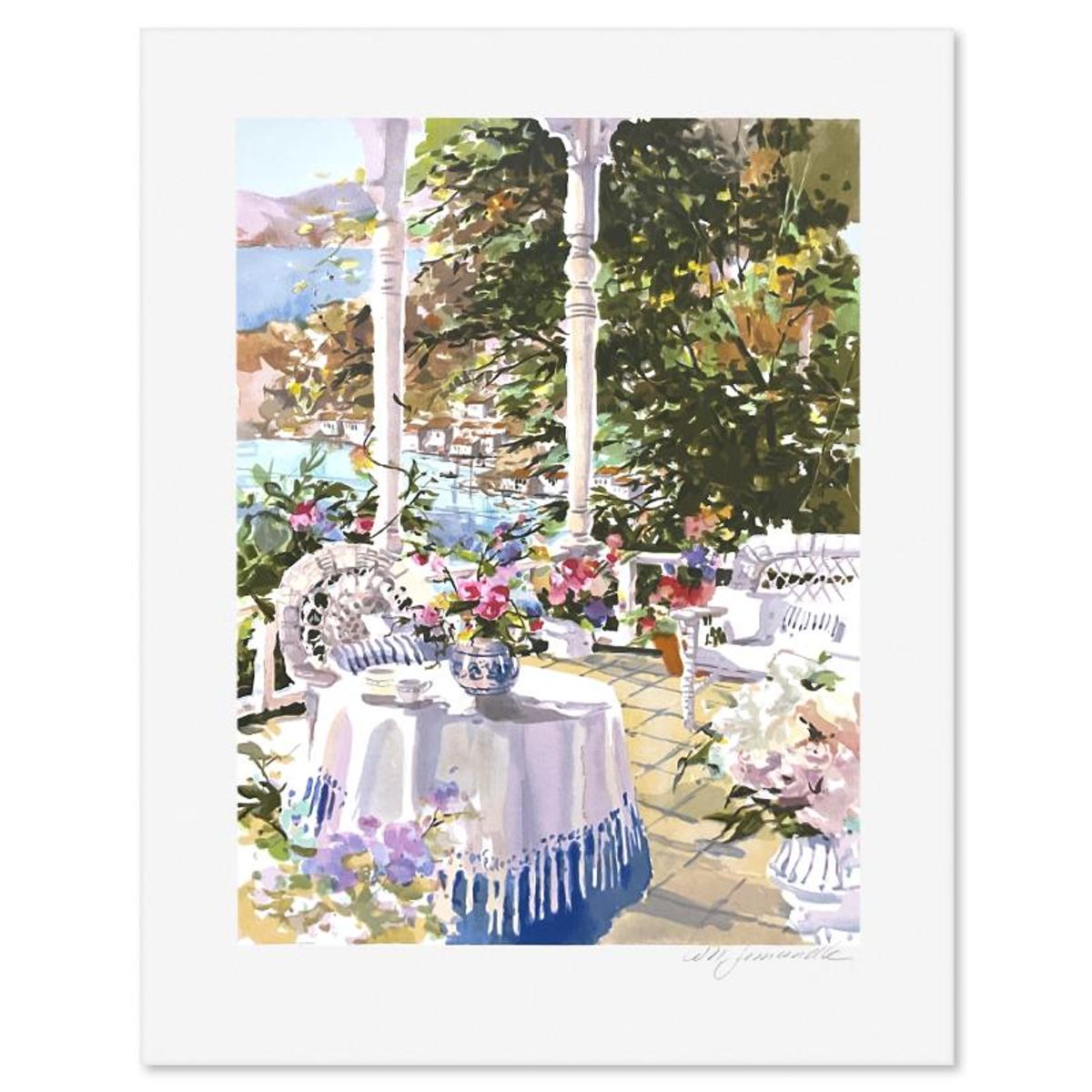 Marilyn Simandle, "Veranda View" Limited Edition Printers Proof, Numbered and Hand Signed with Letter of Authenticity