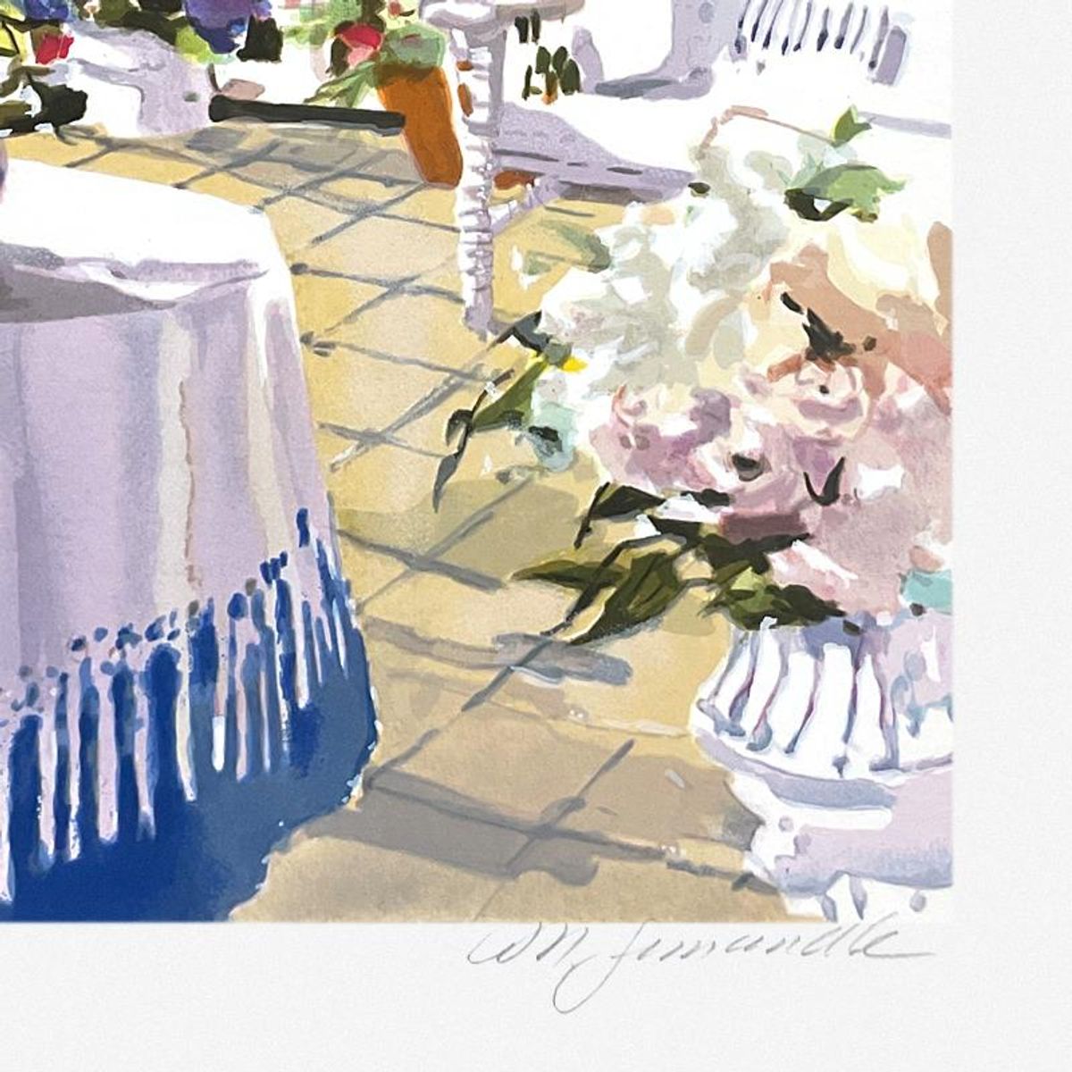 Marilyn Simandle, "Veranda View" Limited Edition Printers Proof, Numbered and Hand Signed with Letter of Authenticity