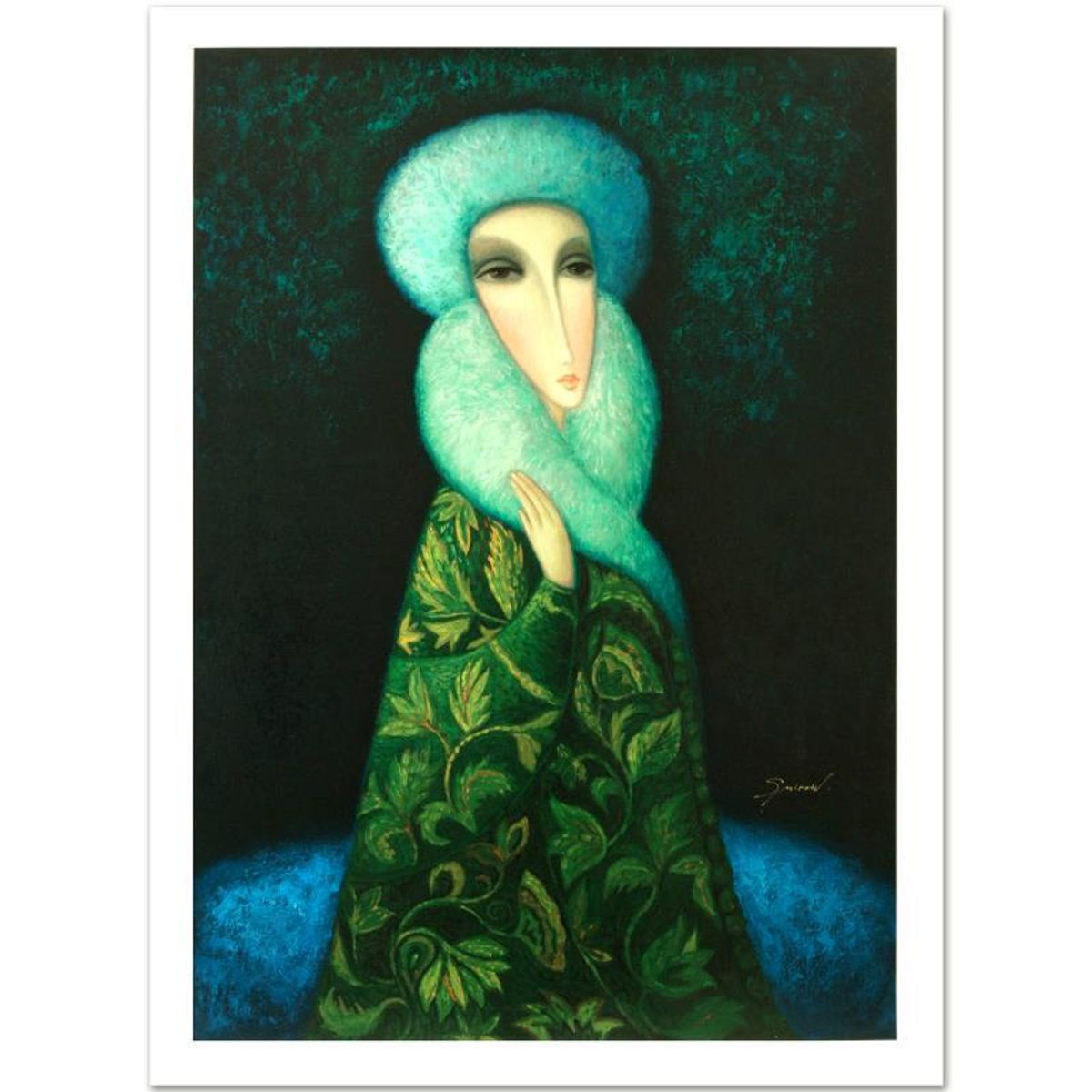 Sergey Smirnov (1953-2006), "Lara" Limited Edition Mixed Media on Canvas (25" x 35"), Numbered and Hand Signed by Smirnov. Includes Certificate of Authenticity.