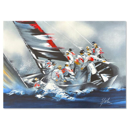 Victor Spahn, "America's Cup - Alinghi" hand signed limited edition lithograph with Certificate of Authenticity.