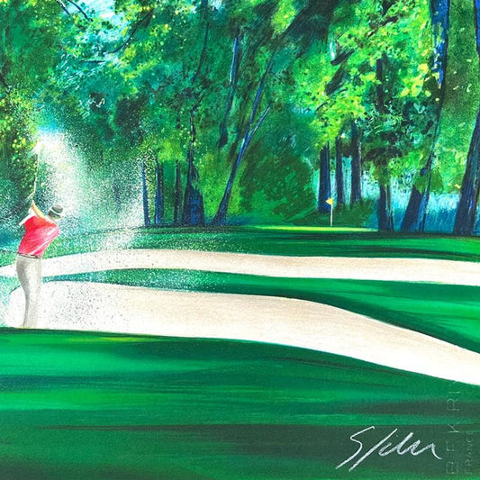 Victor Spahn, "Golf" hand signed limited edition lithograph with Certificate of Authenticity.