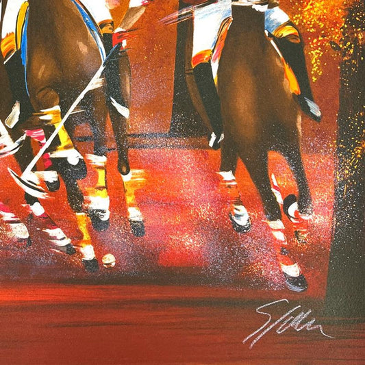 Victor Spahn, "Polo" hand signed limited edition lithograph with Certificate of Authenticity.